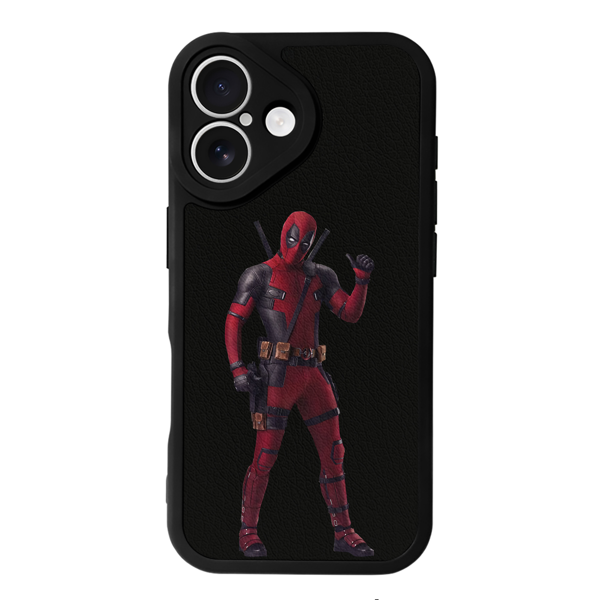 （画像用） Deadpool デッドプール 【iPhone 16シリーズ対応】シリコンスマホケース（レザー調） 材質：シリコン